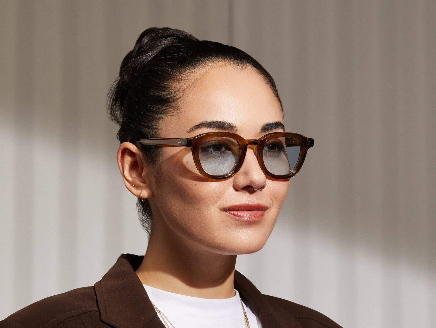 Moscot Dahven Polychrome Olive Brown Sunglasses