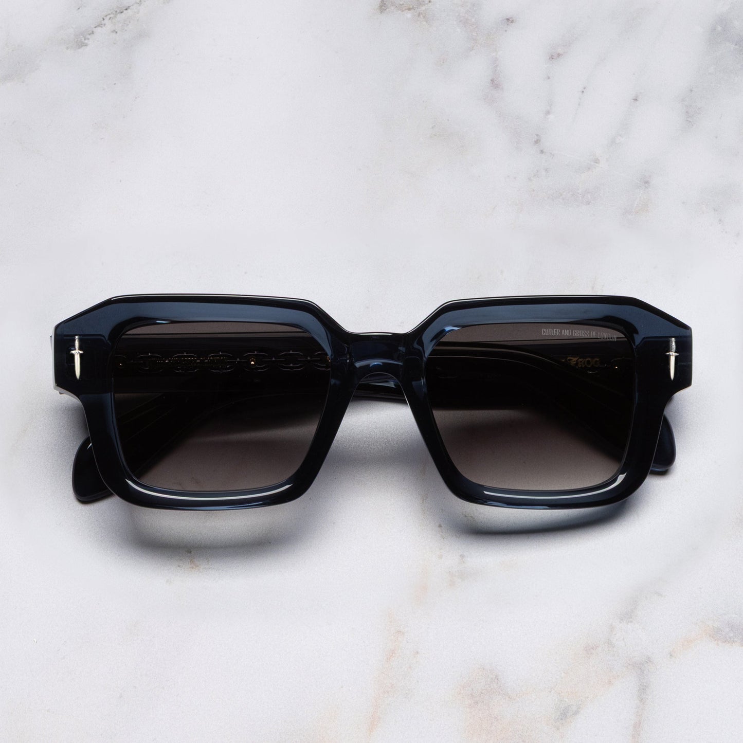 Cutler and Gross The Great Frog Bones Link Rectangle Sunglasses