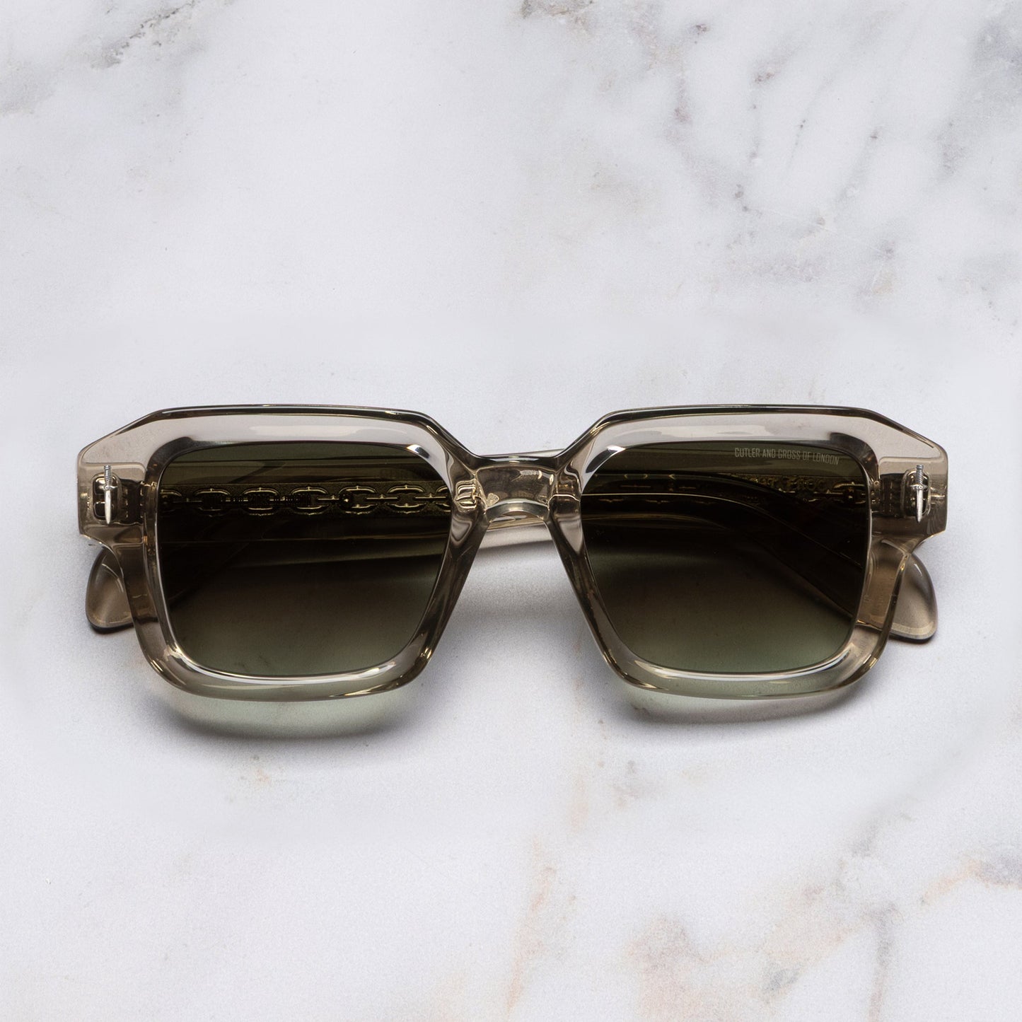 Cutler and Gross The Great Frog Bones Link Rectangle Sunglasses
