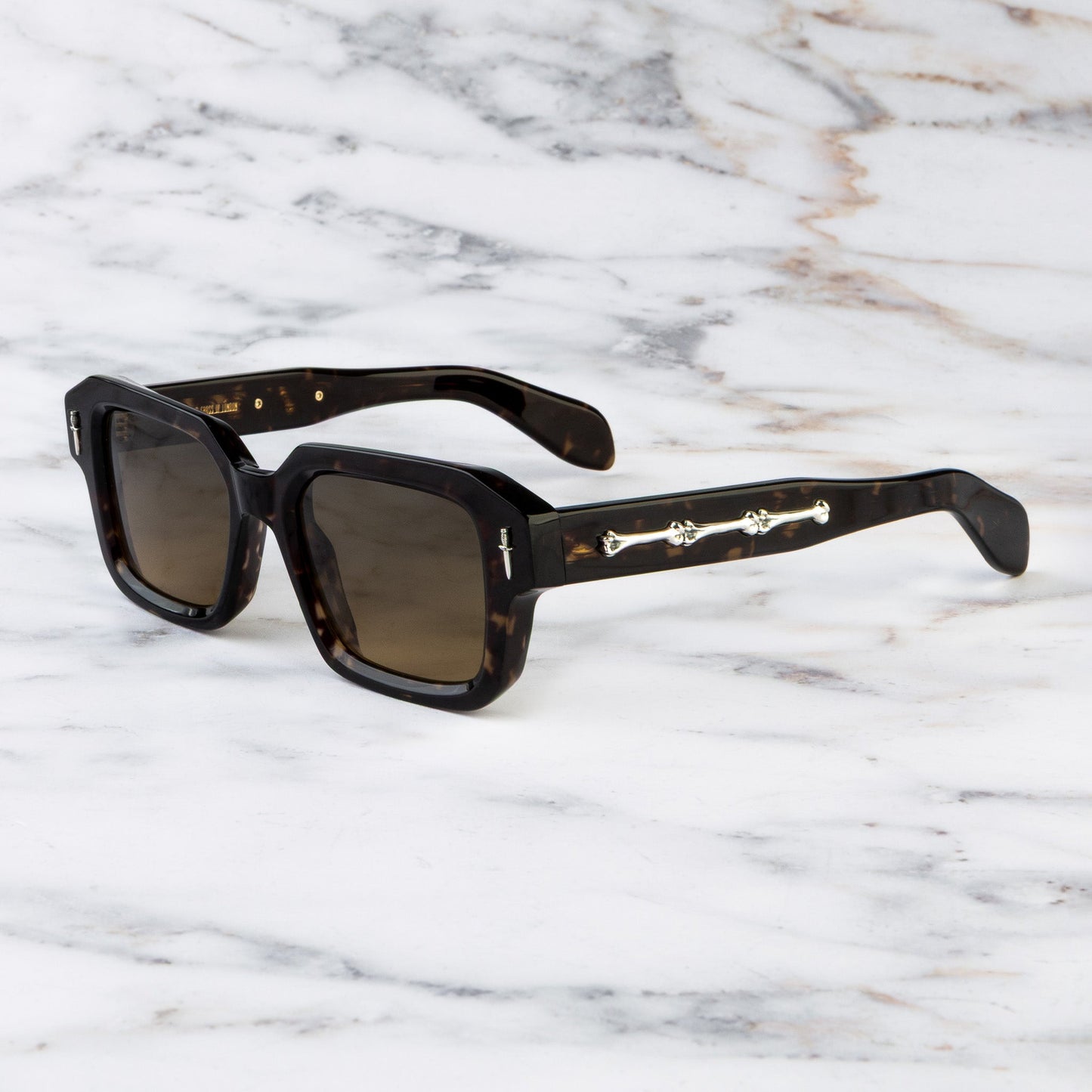 Cutler and Gross The Great Frog Bones Link Rectangle Sunglasses
