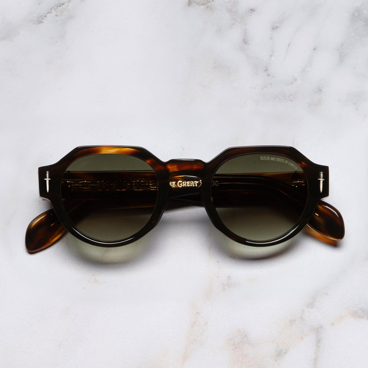 Cutler and Gross The Great Frog Lucky Diamond I Round Sunglasses