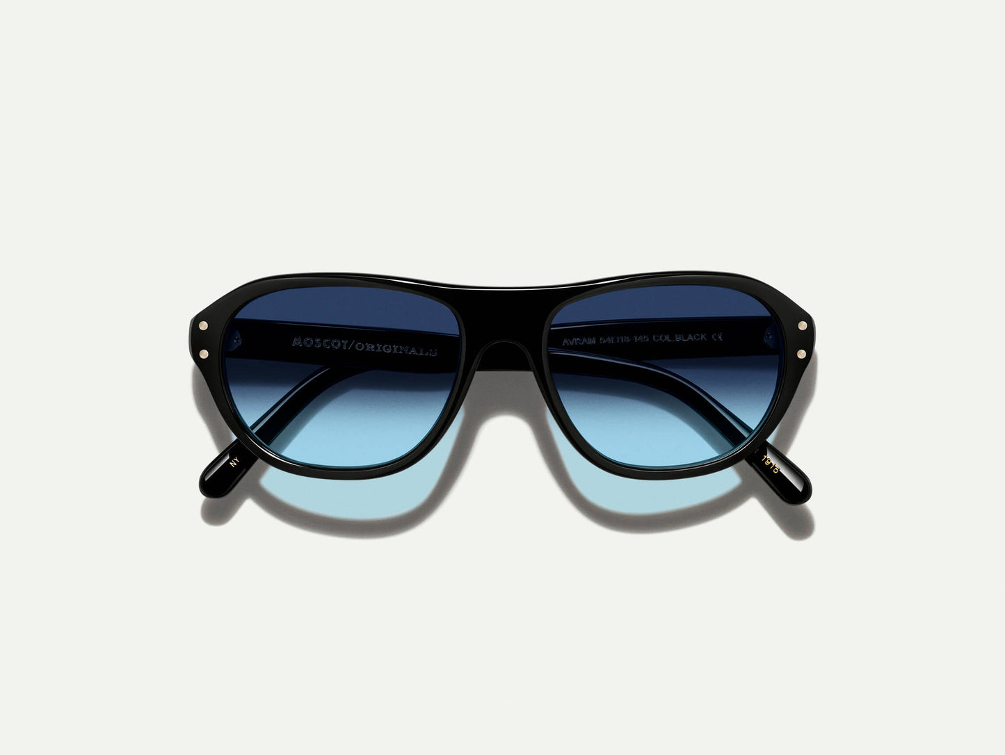 Moscot Avram Black With Custom Made Tints Sunglasses