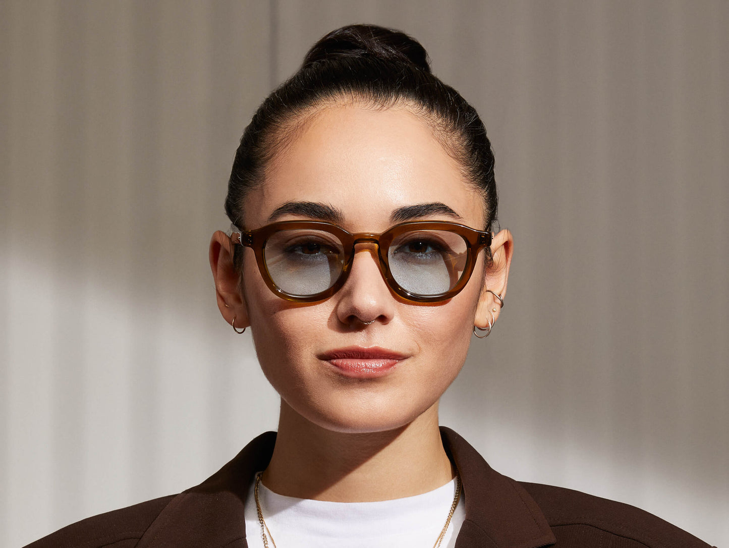 Moscot Dahven Polychrome Olive Brown Sunglasses