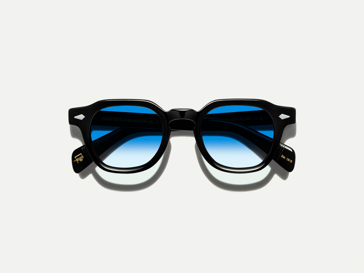 Moscot Dolt Black With Custom Made Tints Sunglasses