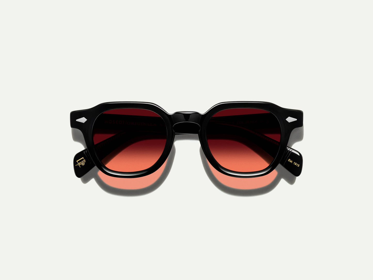 Moscot Dolt Black With Custom Made Tints Sunglasses