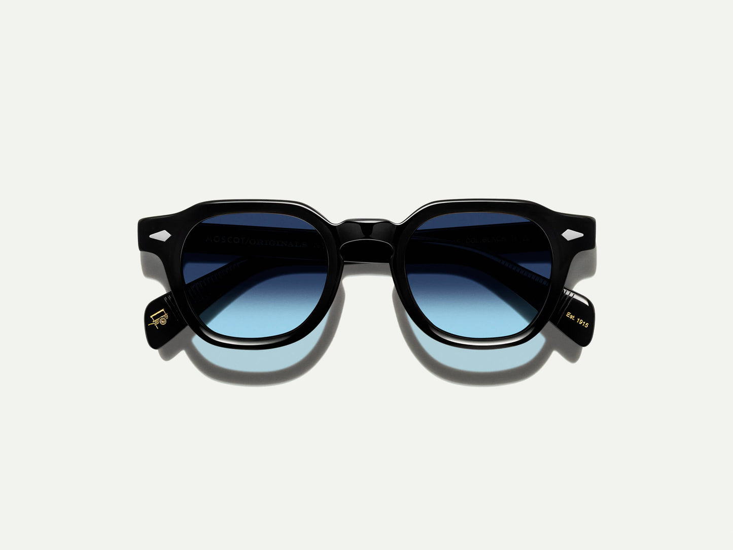 Moscot Dolt Black With Custom Made Tints Sunglasses