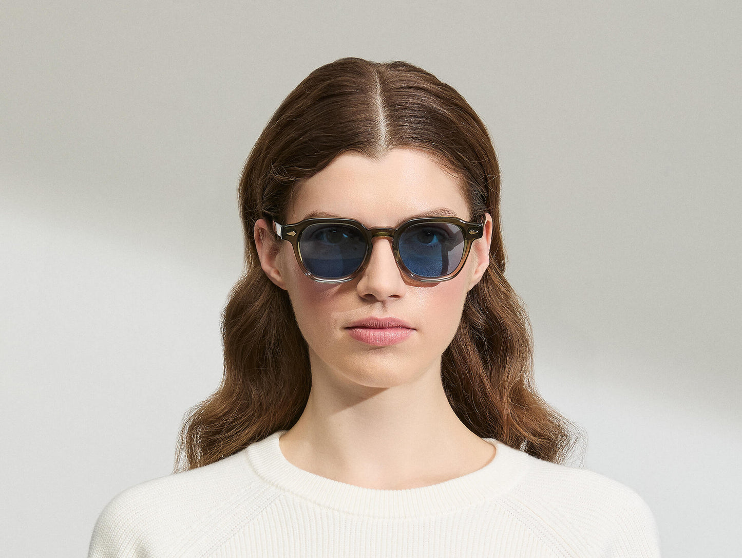 Moscot Dolt With Blue+ Sunglasses