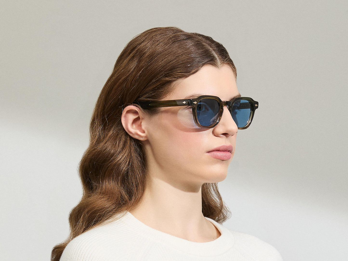 Moscot Dolt With Blue+ Sunglasses