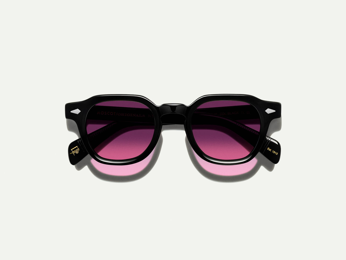 Moscot Dolt Black With Custom Made Tints Sunglasses