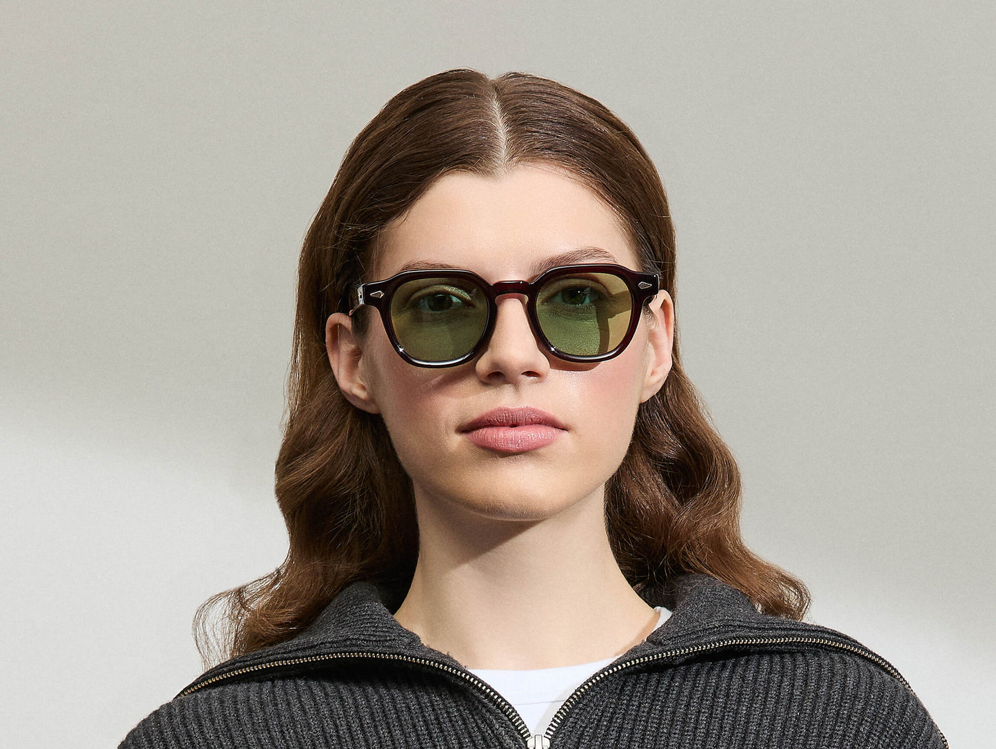 Moscot Dolt With Green+ Sunglasses