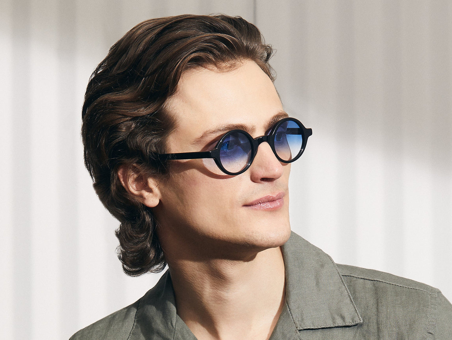 Moscot Zolman Black With Custom Made Tints Sunglasses
