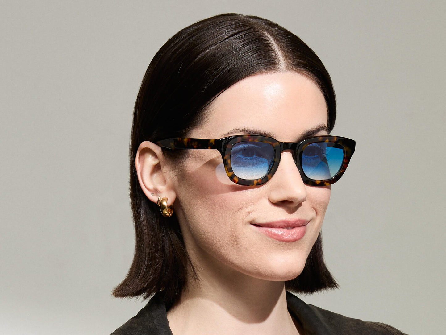Moscot Telena Tortoise/Black With Custom Made Tints Sunglasses