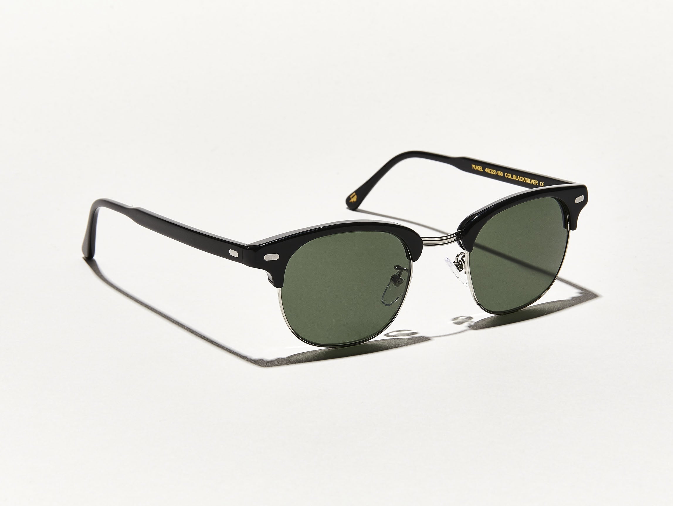 MOSCOT YUKEL 48 22 150 ブラック シルバー Moscot Yukel Sun Sunglasses | Next Level Optical – Next Level Optical